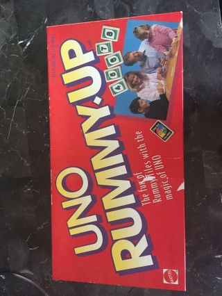 Vintage 1993 Uno Rummy - Up Game All 100 Tiles Complete Game No.  9002 Mattel Exc.