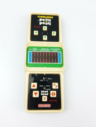 Vintage Coleco Head To Head Football Electronic Hand Held Game For Part
