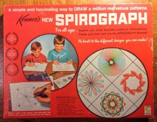 Vintage Kenner Spirograph Set 1967 Version Pins Art Paper Instruction Book