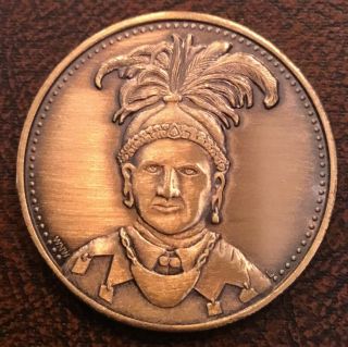 Native American Indian Chief Corn Planter Seneca Tribe Coin Medal A