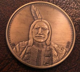 Native American Indian Chief Crow King Sioux Tribe Coin Medal