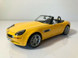 1/18 Scale Metal Die Cast Model Welly Bmw Z8 Convertible Yellow