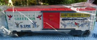 K - Line K 90004 Christmas Box Car In The Box Collector 