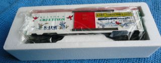 K - Line K 90004 Christmas Box Car In The Box Collector ' s Club 2