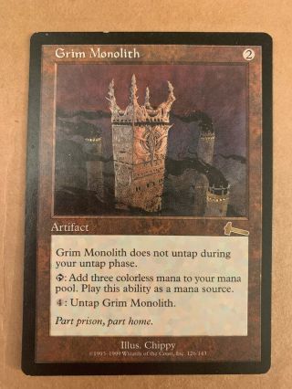 1x Grim Monolith - Mtg Magic The Gathering Moderate Play Urza’s Legacy