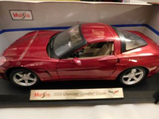 Maisto 2005 Chevrolet Corvette Coupe Die Cast 1:18 Scale Special Edition Red