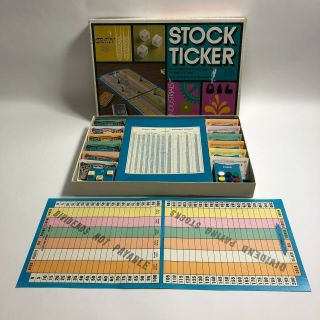 Stock Ticker Board Game 100 Complete Vintage Copp Clark Usa