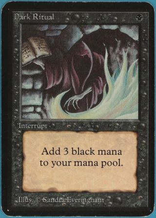 Dark Ritual Alpha Pld - Sp Black Common Magic The Gathering Card (37129) Abugames