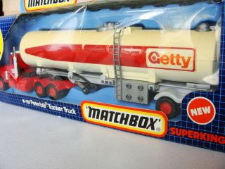 Matchbox Superkings Getty Oil Co Peterbilt Tanker Truck K - 127 1987 w/bo 2