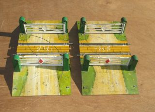 Two Hornby O Gauge No.  1 Level Crossings - 1950 