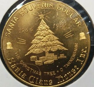 1964 Alaska $1 Trade Dollar,  Santa Land & The North Pole & Christmas Tree
