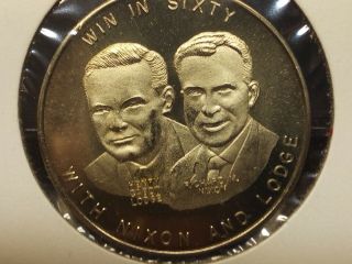 1960 Nixon Lodge Republican Campaign Medal