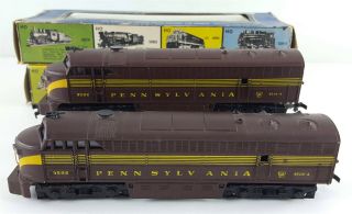 2 Ahm 5024d Prr Pennsylvania Powered & Dummy Fm Diesel Locomotive 9506 Ho Scale