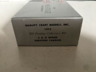 Quality Craft Models Ho Scale Model Train Train Kit C&O Wood Sheathed Caboose 2
