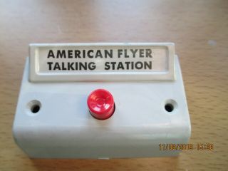 American Flyer Talking Station Control Switch,  Gray With Red Button
