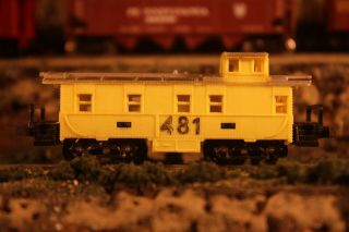 N Scale Arnold Made In Western Germany Yellow Caboose No Road Name 481