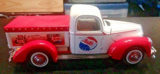 Golden Wheel,  Diecast 1940 Ford Pickup With Cap Pepsi - Cola Delivery Truck -