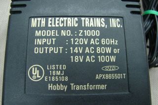 Mth 40 - 1000a Z - 1000 Hobby Transformer Power Unit Brick