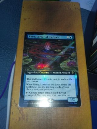 Mtg - Emry,  Lurker Of The Loch (foil Extended Art) - Throne Of Eldraine - Nm - M
