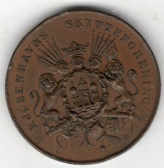 1907 Danish Medal For The Copenhagen Shooting Club,  Shooting Competition