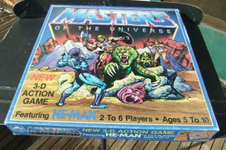 1983 Masters Of The Universe Board Game Mattel 3 - D Action He - Man Motu