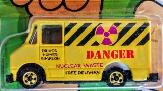 1990 HOT WHEELS THE SIMPSONS HOMER ' S NUCLEAR WASTE VAN AND FAMILY CAMPER MOC 2