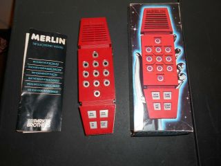 Vintage 1978 Merlin Electronic Hand Held Game Set W/box Instruction