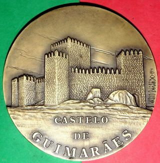 Portuguese Momuments / Castle Of GuimarÃes / Big 1985 Bronze Medal By Berardo