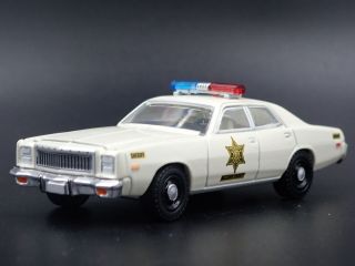 1977 Plymouth Fury Dukes Of Hazzard County Sheriff 1:64 Scale Diecast Model Car