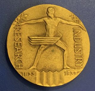 1933 Chicago World’s Fair Century Of Progress Research Industry Coin Medal