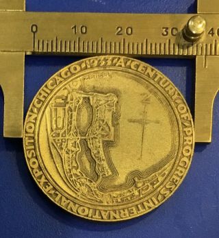 1933 Chicago World’s Fair Century Of Progress Research Industry Coin Medal 2