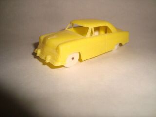 F&f Mold 1954 Ford 2 Dr.  Ht.  Cereal Premium Plastic Toy Car / Yellow
