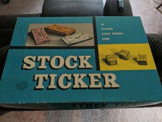 Vintage Stock Ticker Board Game Copp Clarke 100 Complete