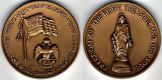 Maco (medallic Art Co) Medal: 185th Year: Scottish Rite Of Freemasonry: 1985