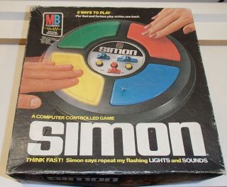 Vintage Milton Bradley Simon Electronic Memory Game 1986 Computer Controlled