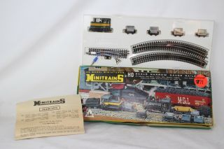 Ahm Minitrains Hon30 Scale 3051 Plymouth Switcher & Cars Set,  Boxed
