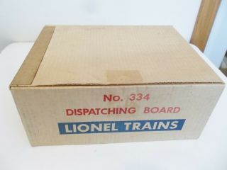 Lionel Postwar O - Gauge Box For No.  334 Dispatching Board 1957 - 1960