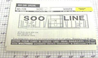 Lionel 66 - 10b White Decal Soo Line