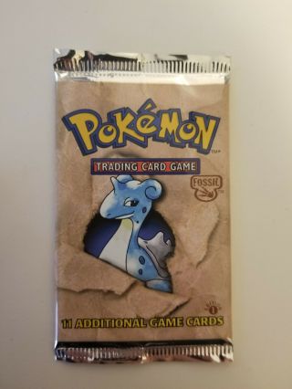 Pokemon Fossil 1st Edition Booster Pack Factory And Box Fresh