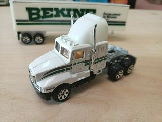 Road Champs 1987 Kenworth T600a Bekins Truck Semi Tractor Trailer Die Cast