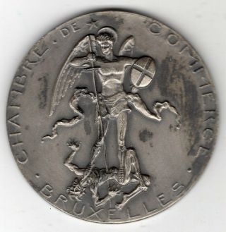 1959 Belgium Medal For The Brussels Chamber Of Commerce,  S.  A.  Maison