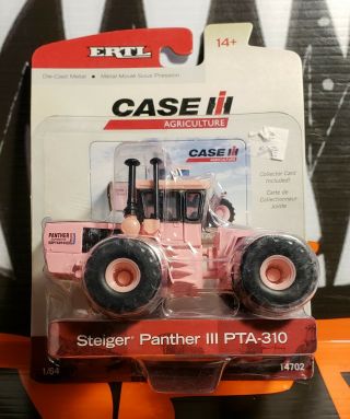 1/64 Ertl Case Steiger Panther Iii Pta - 310 Pink Die Cast 14702 " Bad Card "