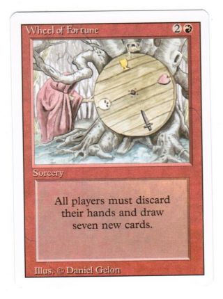 Wheel Of Fortune (rare) Near Normal English - Magic The Gathering - Revised