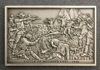 Battle Of Wounded Knee Massacre Of The Lakota American Indians Ingot Medal