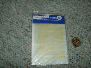 Letraset Decals Ho Dry Trf V41 Yellow Data Sheets 2 Sheets G51