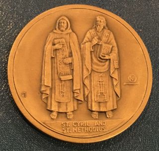 Saints Of Christendom St.  Cyril & Methodius Coin Medal God Catholic Religion B