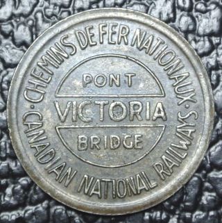 Vintage Canadian National Railways - Cnr - Victoria Bridge Token