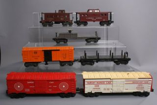 Lionel O Gauge Postwar Freight Cars: X3464,  2357,  6417,  6420,  6470,  6448,  3461 [