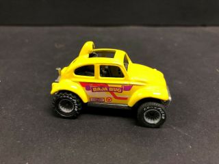 Hot Wheels 1980s Real Riders Baja Bug.  Yellow With Black Int.  Rubber Tires.
