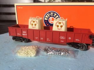 Lionel 6 - 26317 Aec Atomic Energy Commission Red Gondola Car W/ Glowing Container